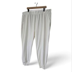 J.Crew Soft Ivory Joggers Eyelet Pocket Detail Size 3X Cream